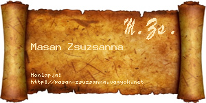 Masan Zsuzsanna névjegykártya